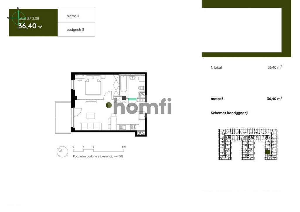 Nowoczesny apartament 36,62 m² z balkonem i Smart Home Gdańsk, Młyniska, Twarda  37m2 Foto 1