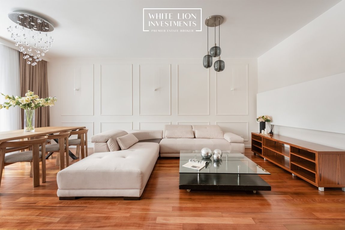 Luksusowy apartament z ogrodem, 91,77 m², Wilanów Warszawa, Wilanów, Sarmacka  92m2 Foto 1