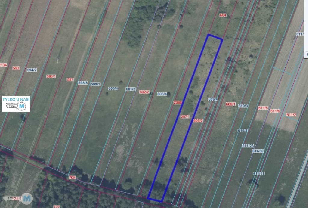 Działka rolna 3200 m² w Kostomłotach Drugich, spokojna okolica Miedziana Góra, Kostomłoty Drugie  3 200m2 Foto 1