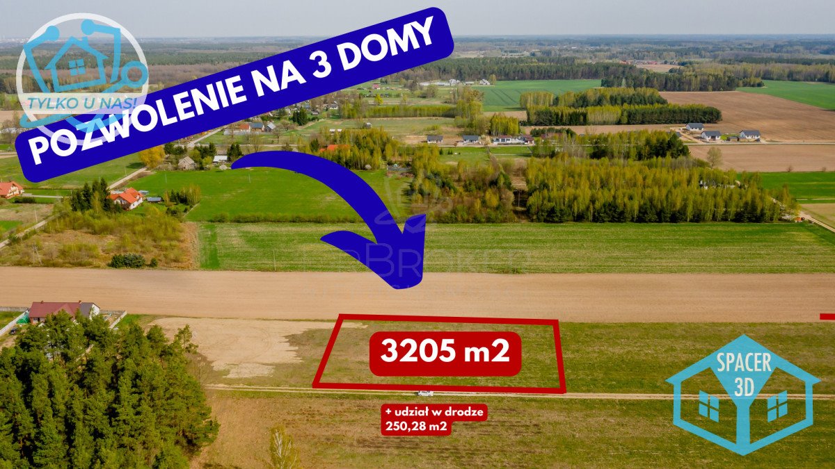 Działka pod domy wielorodzinne w Pasynkach, 3 205 m² Pasynki  3 455m2 Foto 1