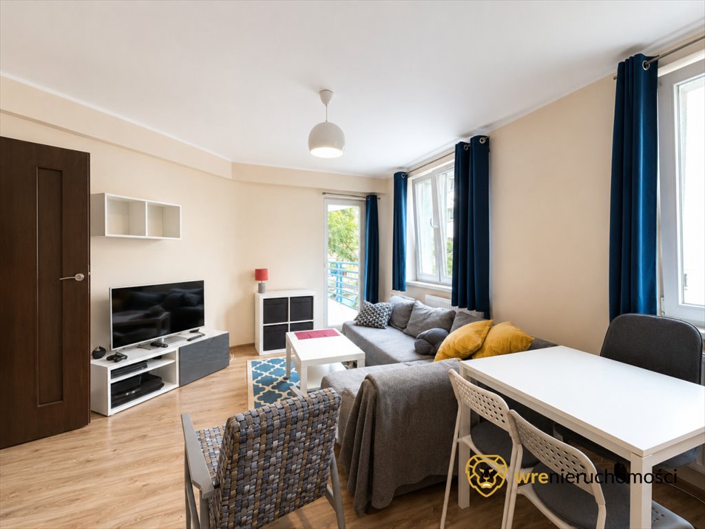 Zapraszam do 45 m² jasnego mieszkania z tarasem w Krzykach Wrocław, Krzyki, Tadeusza Zielińskiego  45m2 Foto 1