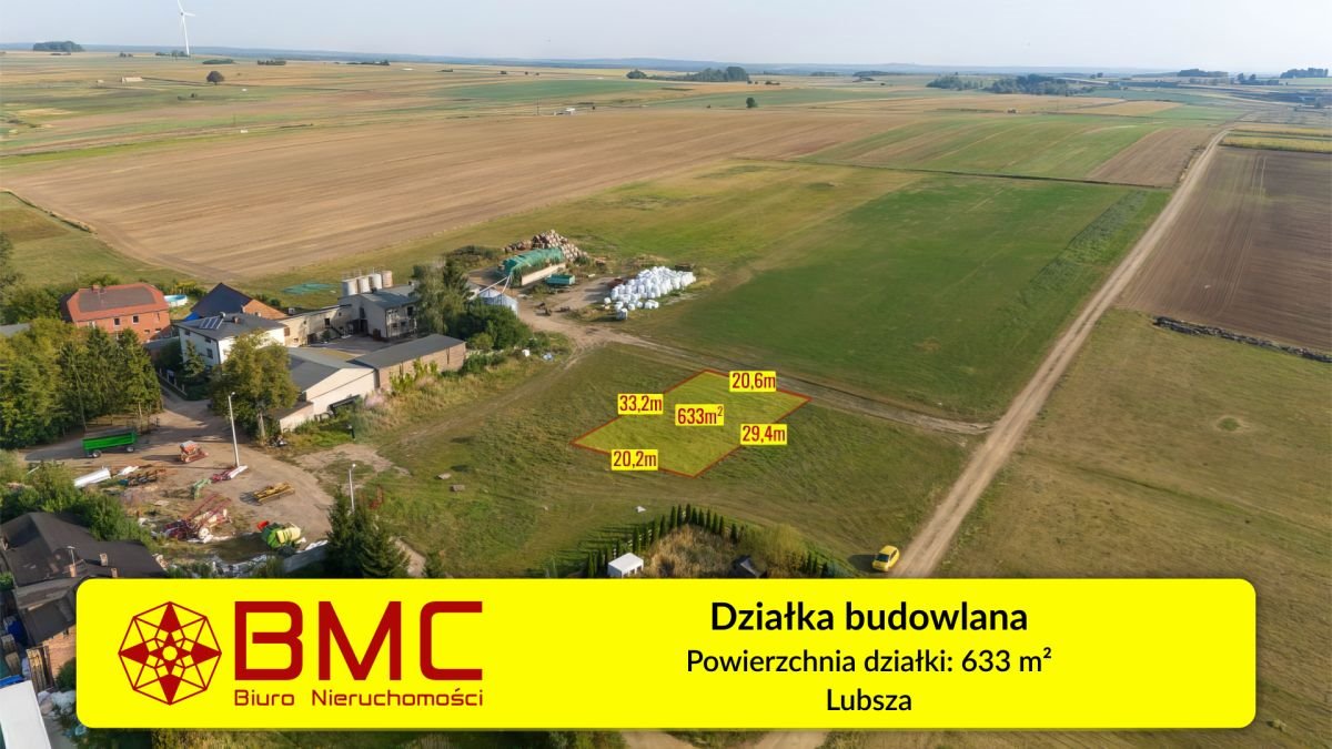 Działka budowlana 633 m² w Lubszy - teren pod zabudowę Lubsza, Młynek  633m2 Foto 1