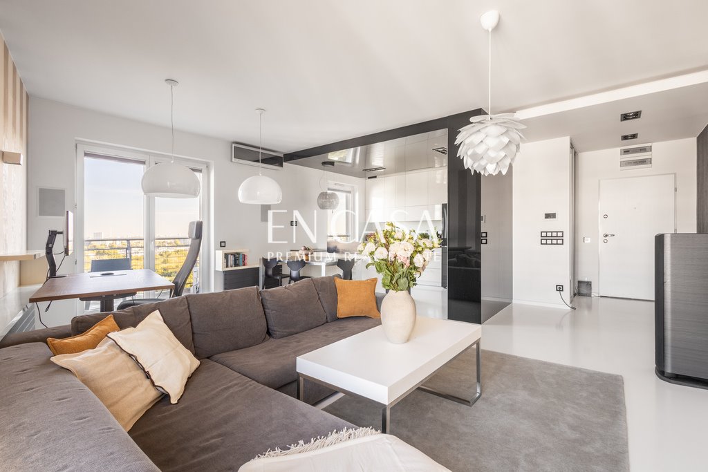 Ekskluzywny apartament z panoramicznym widokiem i tarasem na dachu Warszawa, Mokotów, al. Wilanowska  132m2 Foto 1