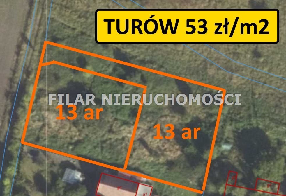 Działka budowlana na sprzedaż Turów  1 300m2 Foto 1