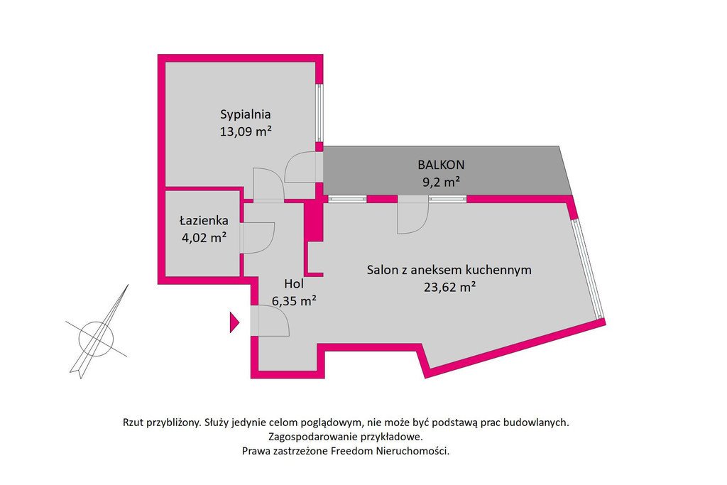 Mieszkanie dwupokojowe na sprzedaż Otwock, Ługi  47m2 Foto 11