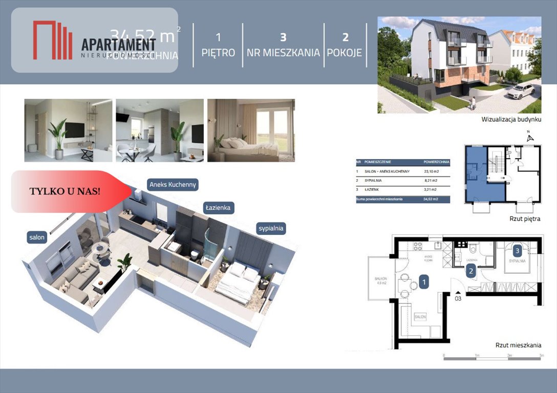 Mieszkanie dwupokojowe na sprzedaż Bydgoszcz  28m2 Foto 8