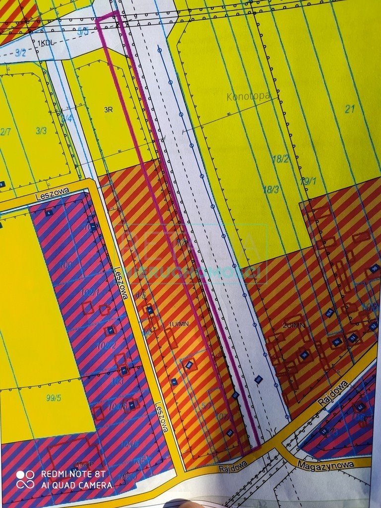Działka 8 550 m2 przy A2 z mediami, pod zabudowę Konotopa  8 550m2 Foto 1
