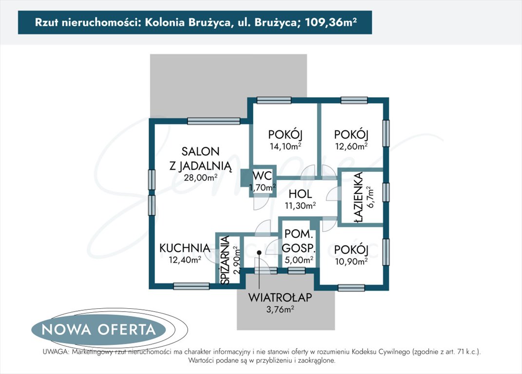 Dom na sprzedaż Kolonia Brużyca  109m2 Foto 2