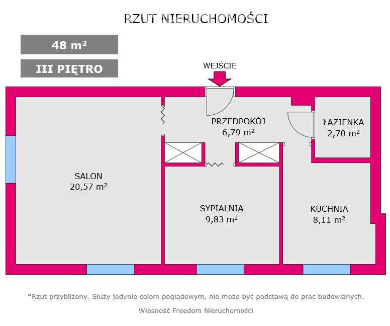 Mieszkanie dwupokojowe na wynajem Katowice, Koszutka, Kazimiery Iłłakowiczówny  48m2 Foto 8