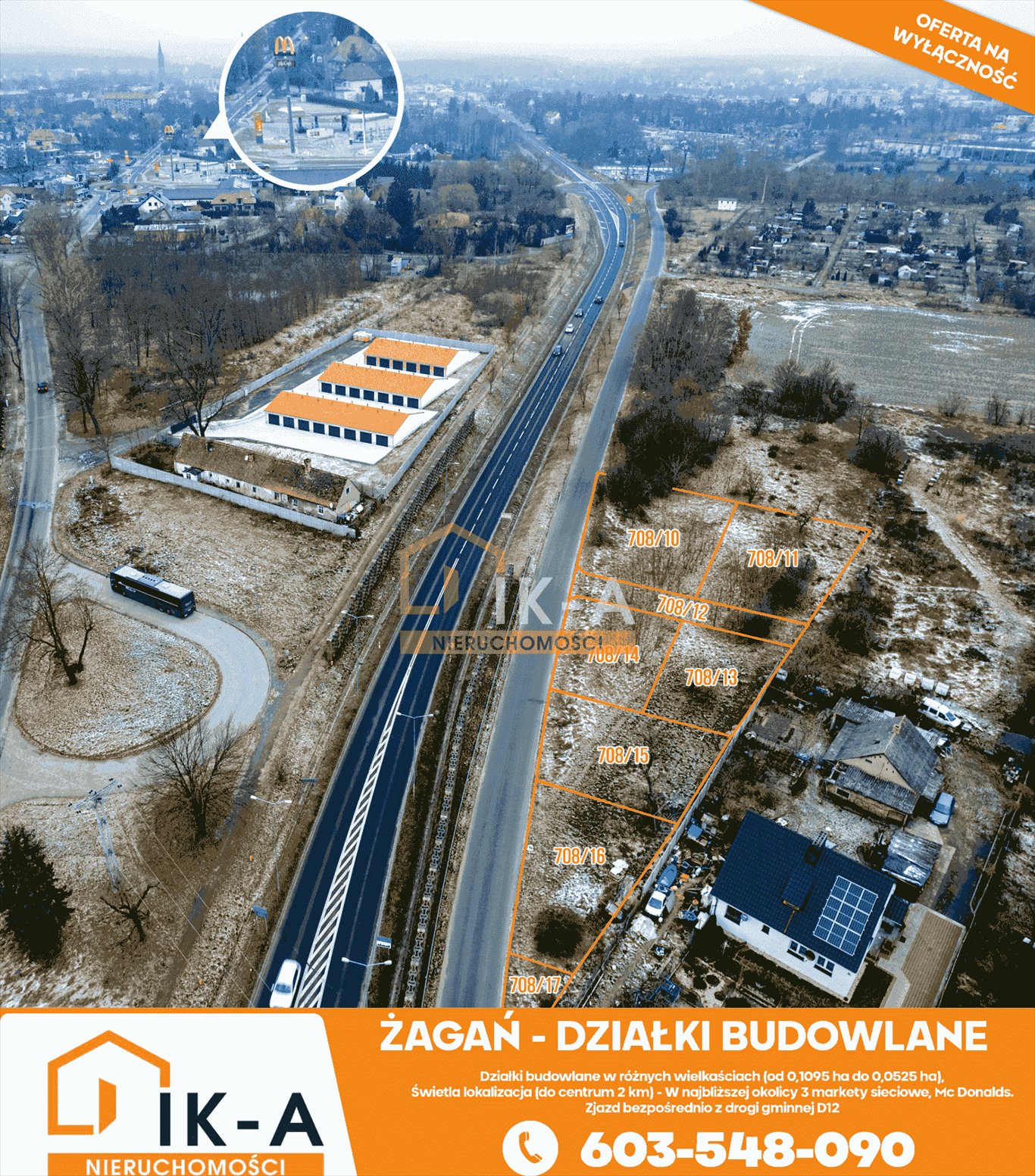 Działka budowlana na sprzedaż Żagań, Żagań, Piłsudskiego  525m2 Foto 9