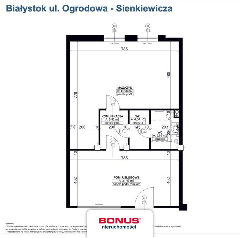 Lokal użytkowy na sprzedaż Białystok, Os. Sienkiewicza  91m2 Foto 1