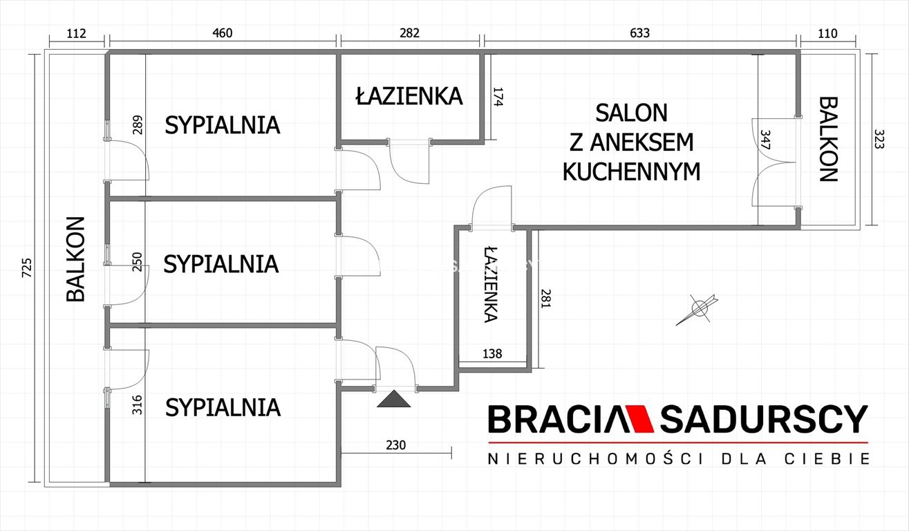 Mieszkanie czteropokojowe  na sprzedaż Kraków, Kliny Zacisze, Kliny, Biskupa Albina Małysiaka  87m2 Foto 3