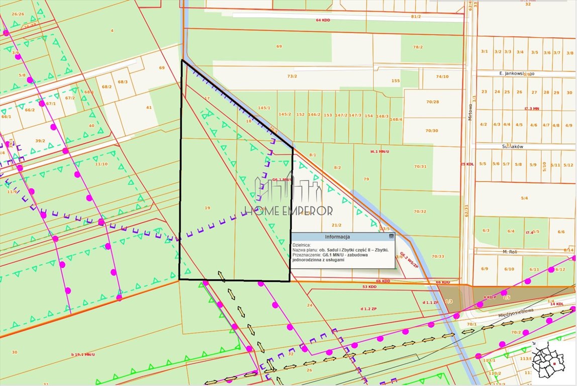 Działka budowlana na sprzedaż Warszawa, Wawer, Zbytki, Mirtowa  11 109m2 Foto 1