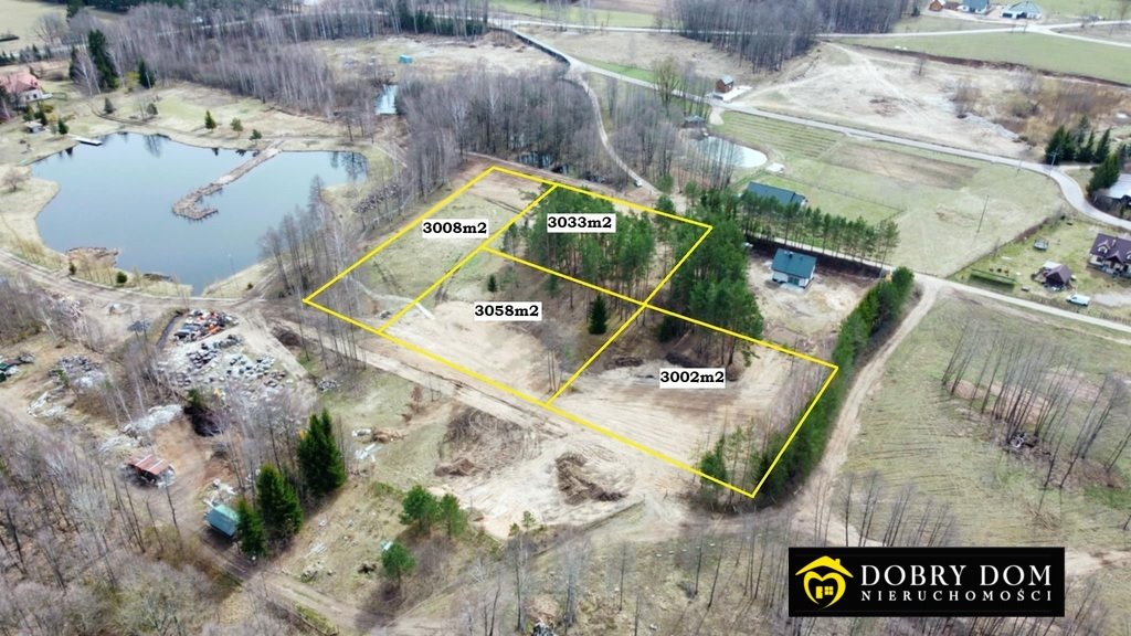 Działka budowlana na sprzedaż Krzywe  3 002m2 Foto 2