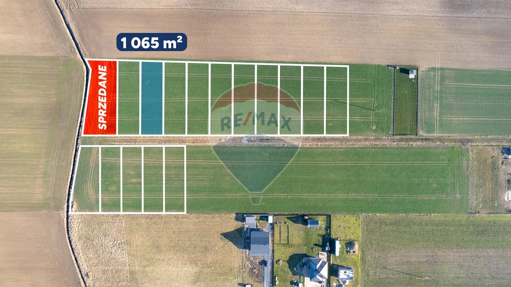 Działka budowlana na sprzedaż Śmiechów  1 065m2 Foto 1