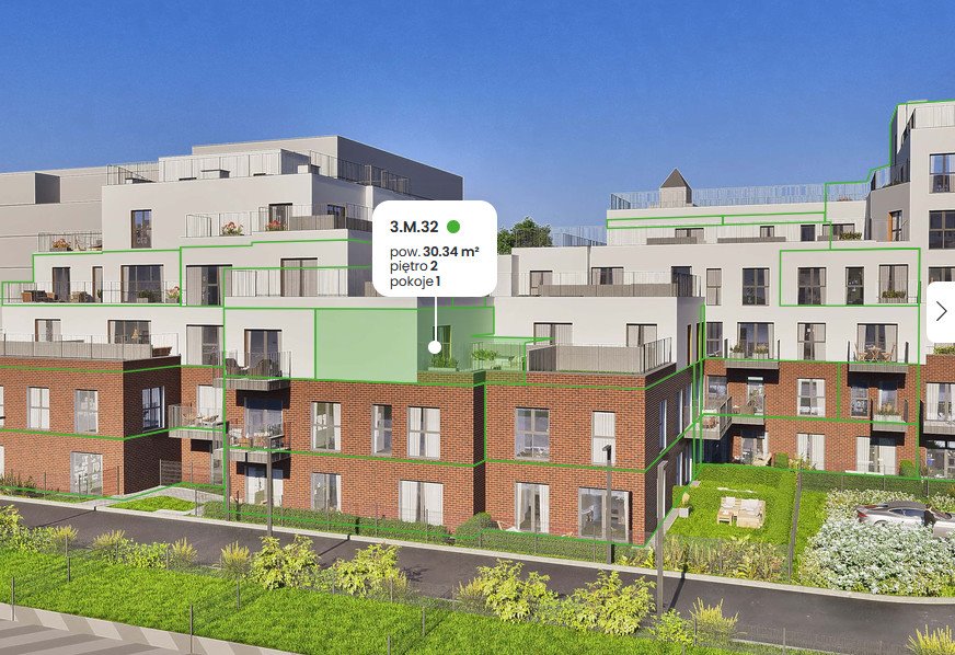 Na sprzedaż nowoczesne mieszkanie 30 m² z tarasem w Krzykach Wrocław, Krzyki, Gaj  30m2 Foto 1