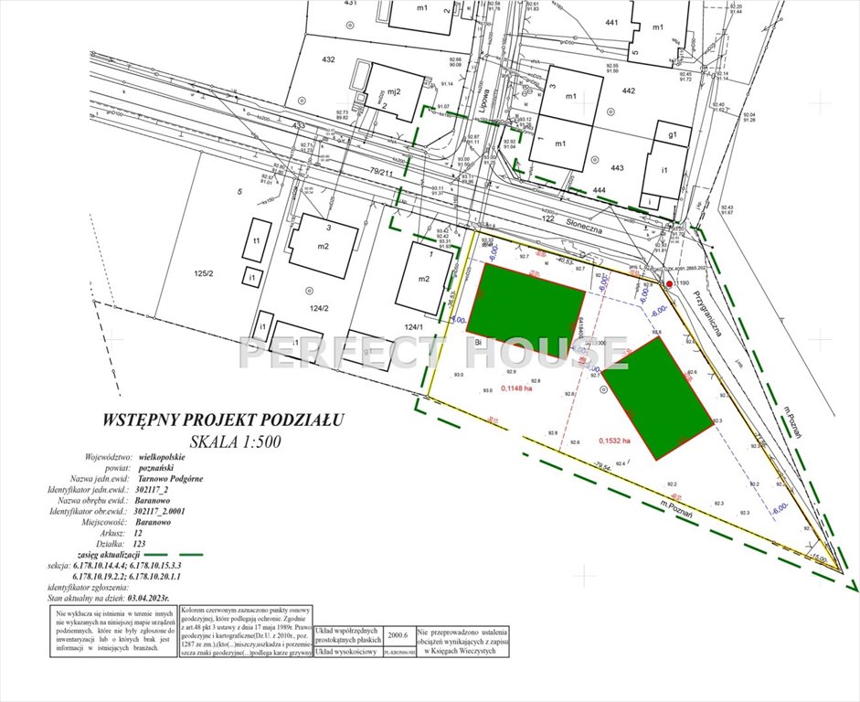 Działka budowlana na sprzedaż Baranowo  1 148m2 Foto 3