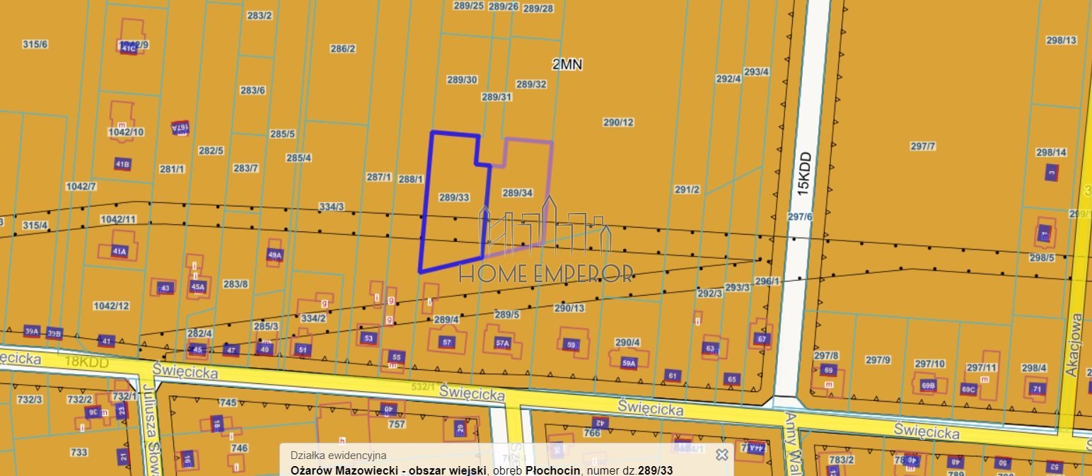 Działka budowlana na sprzedaż Płochocin, Szafirowa  1 220m2 Foto 1