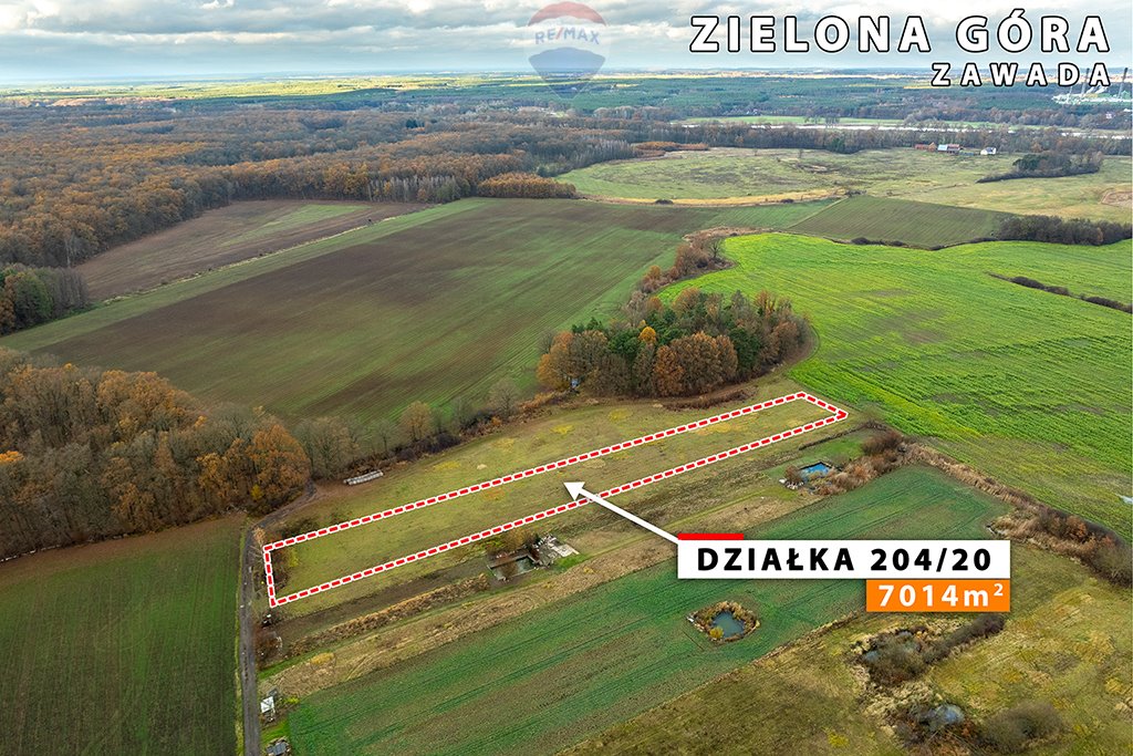 Działka rolna na sprzedaż Zielona Góra, Zawada  7 014m2 Foto 17