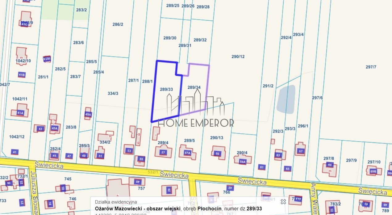 Działka budowlana na sprzedaż Płochocin, Szafirowa  1 220m2 Foto 2