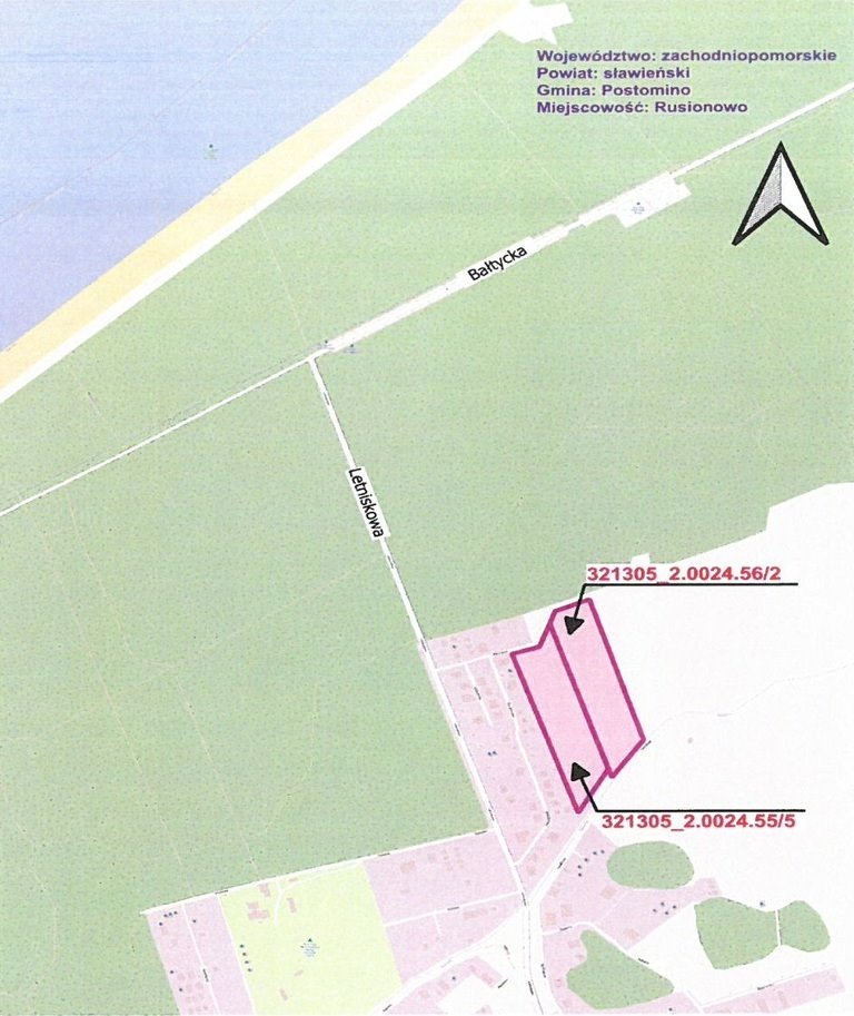 Inwestycyjna działka nad morzem 26 ha, 600 m od plaży Rusinowo  25 960m2 Foto 1
