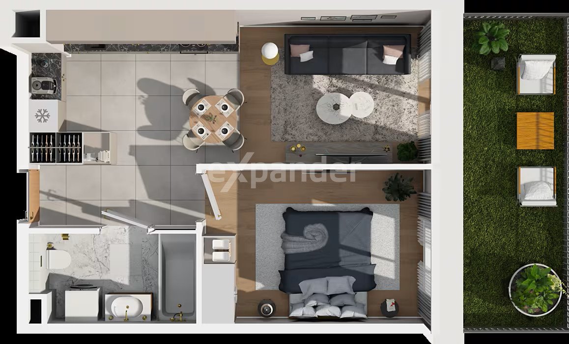 Nowoczesne 2-pokojowe mieszkanie 40,7 m2 z wysokim standardem Kraków, Prądnik Biały, Bociana  38m2 Foto 1