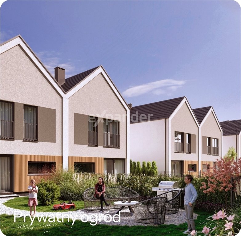 Nowoczesny dom bliźniak z garażem i ogrodem, 120 m² w Żernikach Żerniki Wrocławskie, Parkowa  148m2 Foto 1