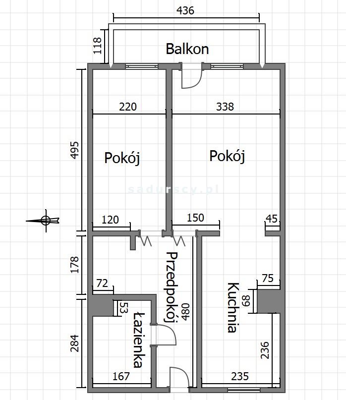 Mieszkanie dwupokojowe na sprzedaż Kraków, Czyżyny, Czyżyny, Dywizjonu 303  52m2 Foto 3