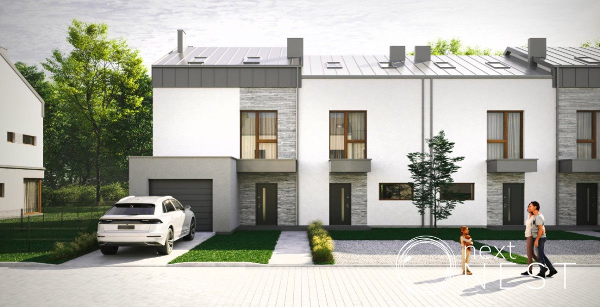 Dom bliźniak z dużym ogrodem i garażem, wysoki standard Baszkówka  164m2 Foto 1