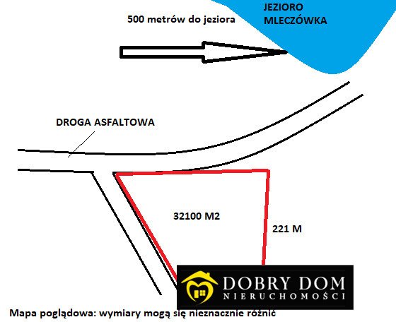Działka 32 100 m² z możliwością zabudowy nad jeziorami Skomack Wielki  32 100m2 Foto 1