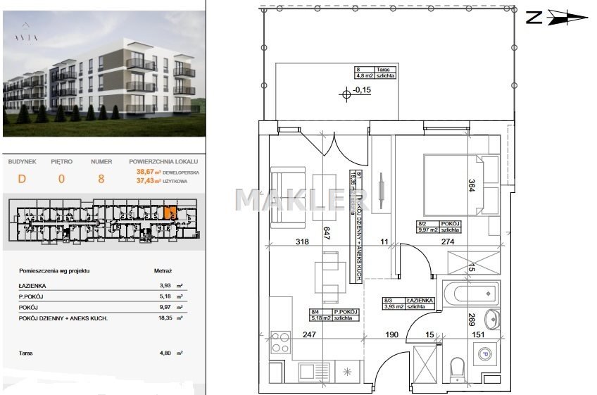 Mieszkanie dwupokojowe na sprzedaż Bydgoszcz, Szwederowo  38m2 Foto 4