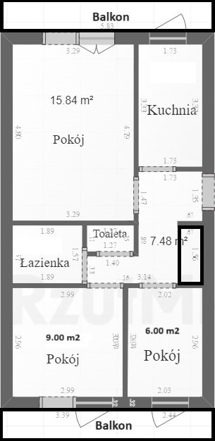 Mieszkanie trzypokojowe na sprzedaż Zakopane, Szymony, Szymony  47m2 Foto 14