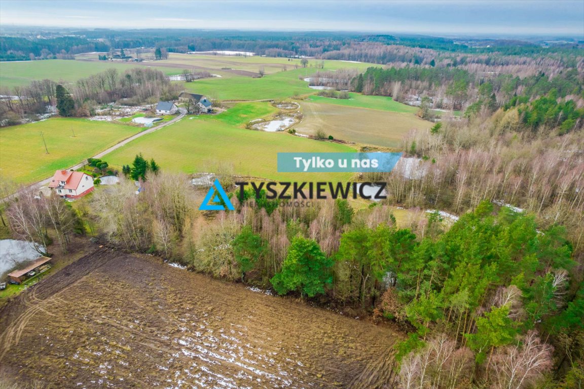 Duża działka budowlana z oczkiem wodnym i lasem w Szymbarku Szymbark  4 014m2 Foto 1