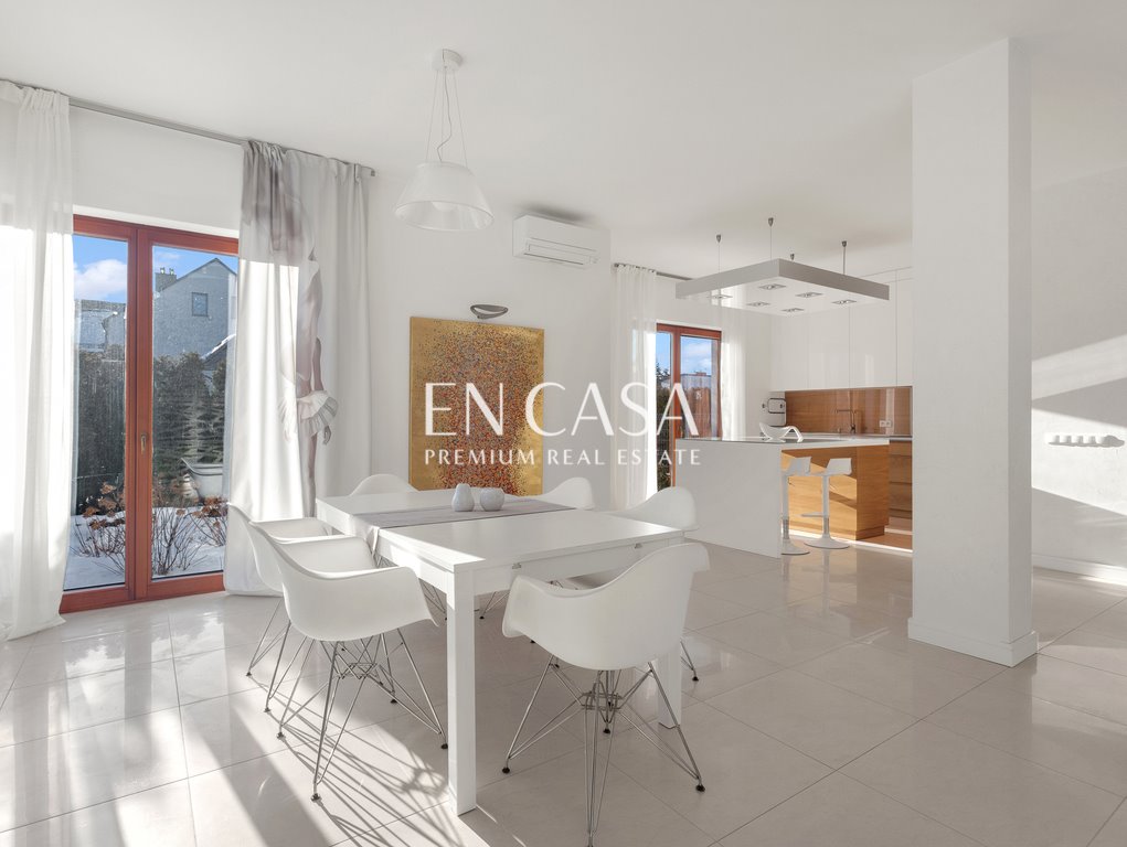 Wilanów, komfortowy dom 4 sypialnie, panoramiczne okna Warszawa, Wilanów, Powsinek, Uprawna  315m2 Foto 1