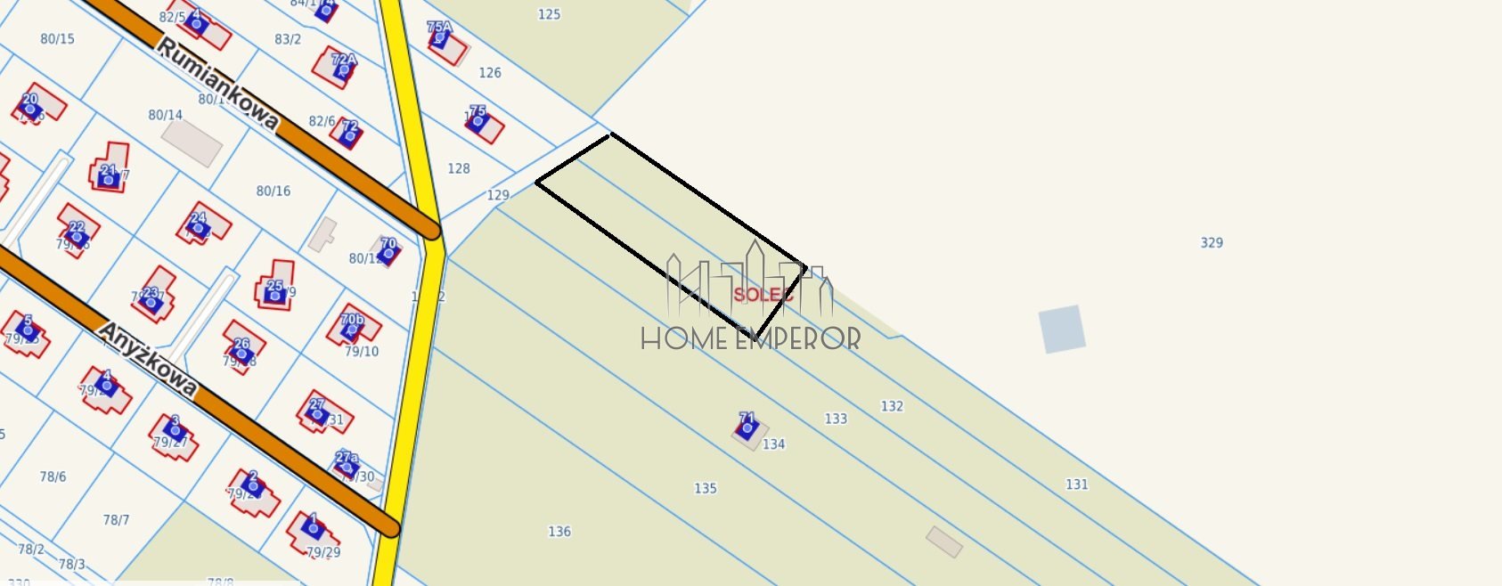 Działka 2600 m² pod zabudowę jednorodzinną - Solec Solec  2 600m2 Foto 1