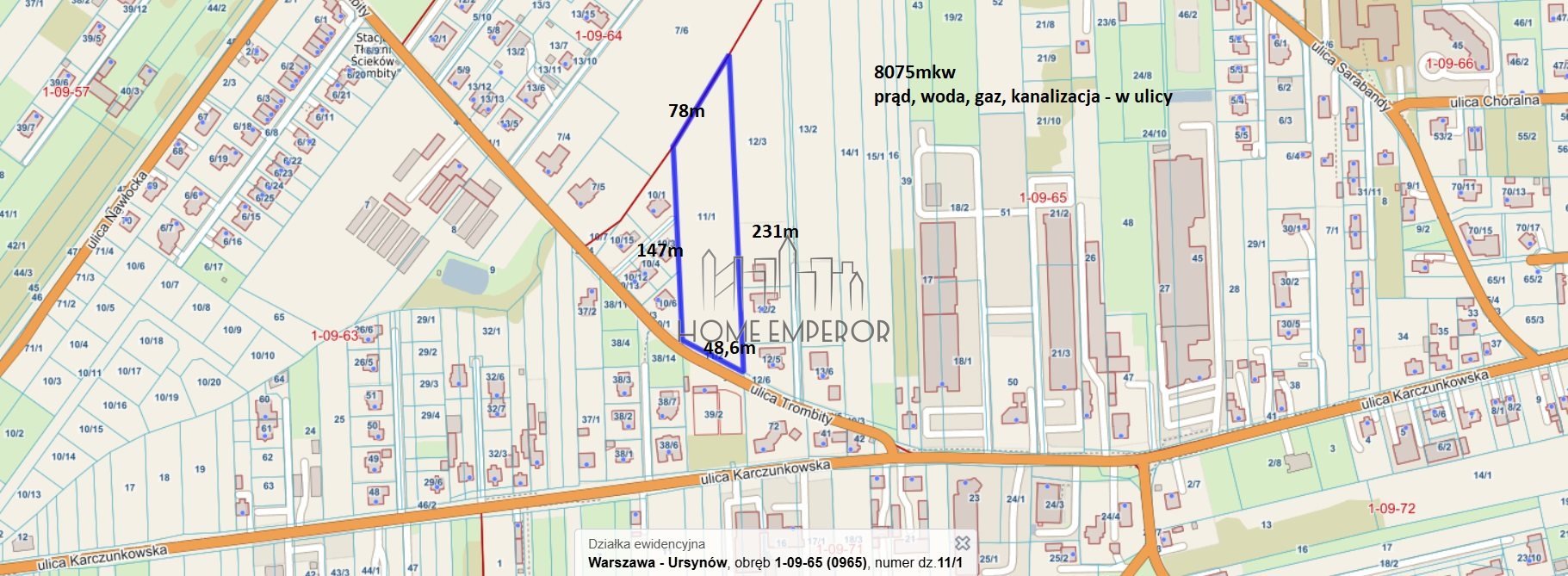 Działka budowlana na sprzedaż Warszawa, Ursynów, Jeziorki, Trombity  8 075m2 Foto 1