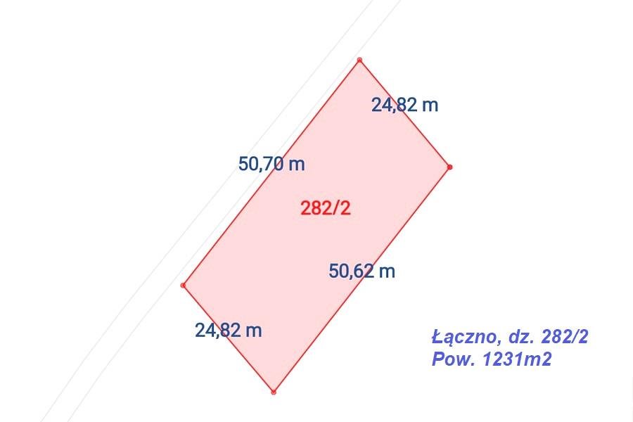 Działka budowlana na sprzedaż Łączno  1 231m2 Foto 2