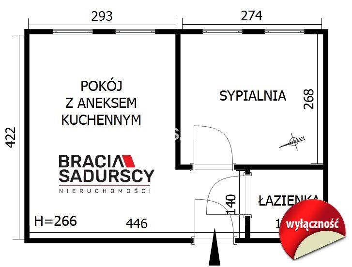 Mieszkanie dwupokojowe na wynajem Kraków, Krowodrza, Odrowąża  24m2 Foto 3