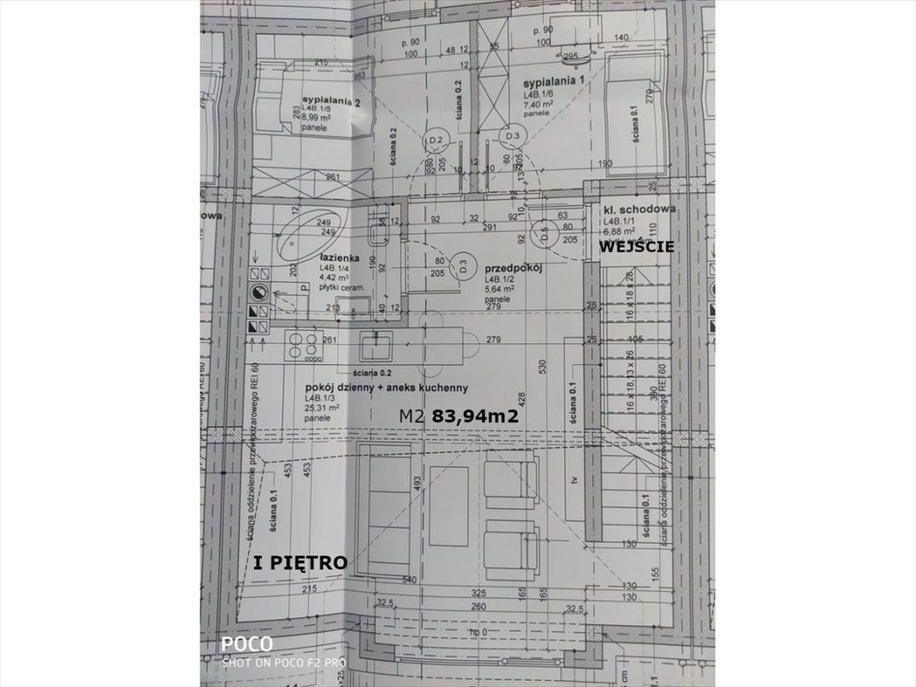 Mieszkanie czteropokojowe  na sprzedaż Łańcut  84m2 Foto 3