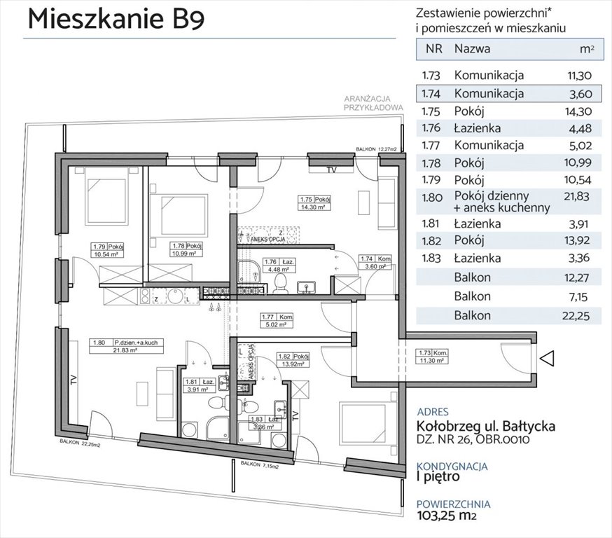 Mieszkanie na sprzedaż Kołobrzeg, Bałtycka  103m2 Foto 4