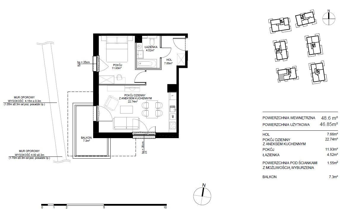 Mieszkanie dwupokojowe na sprzedaż Sopot, Górny, Smolna  49m2 Foto 10