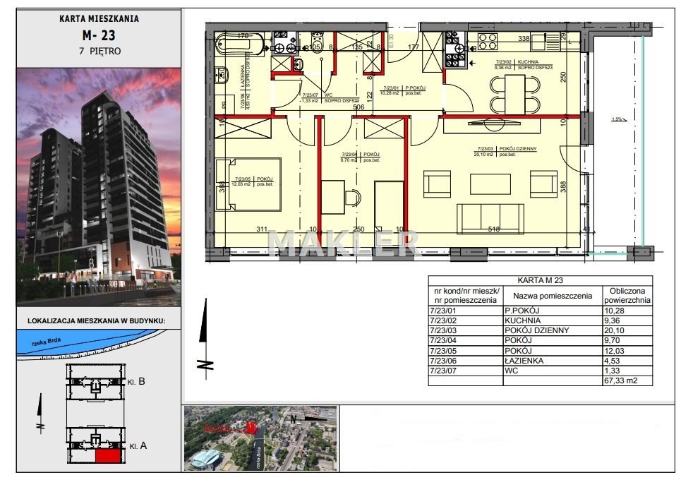 Mieszkanie trzypokojowe na sprzedaż Bydgoszcz, Wzgórze Wolności  66m2 Foto 6