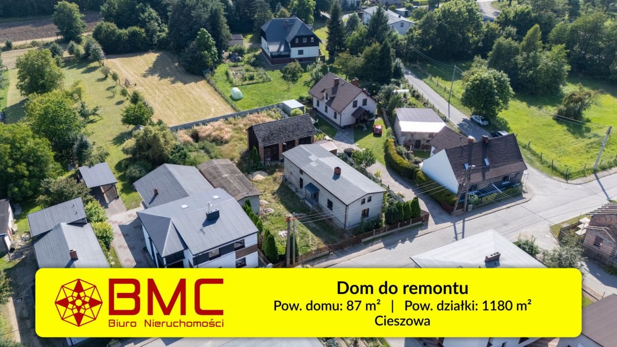 Zapraszam dom z potencjałem na dużej działce w Cieszowej Cieszowa, Kasztanowa  85m2 Foto 1