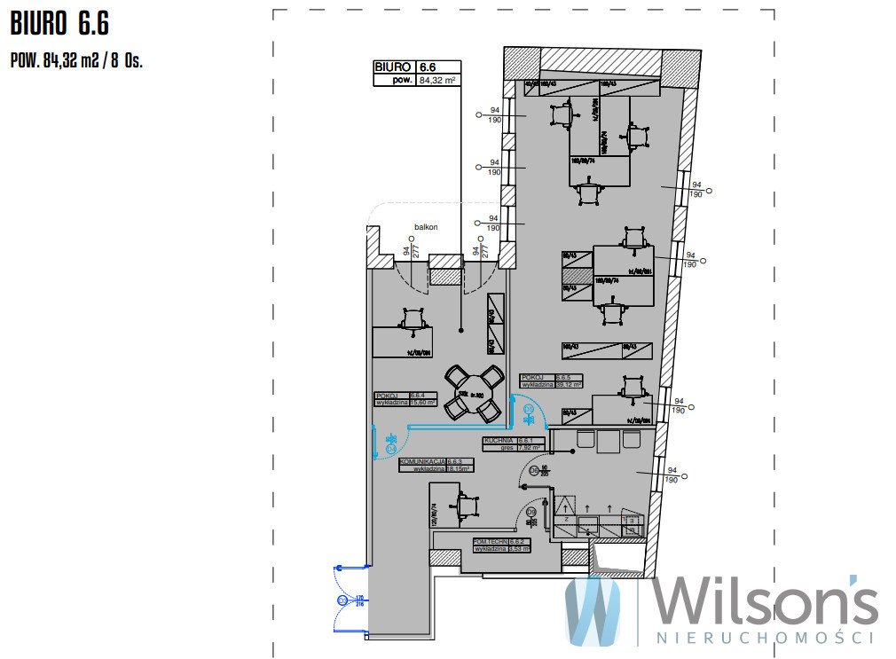 Lokal użytkowy na wynajem Warszawa, Mokotów, Jana III Sobieskiego  95m2 Foto 12