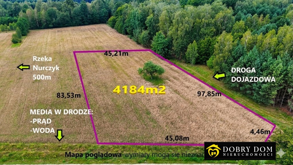 Działka 4184 m² z warunkami zabudowy i dostępem do mediów Pokaniewo-Kolonia  4 184m2 Foto 1