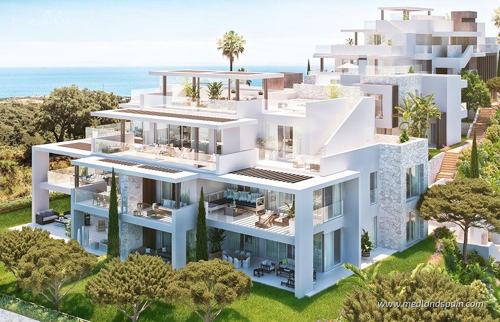 Luksusowe apartamenty z panoramicznym widokiem na morze Hiszpania, Marbella  134m2 Foto 1