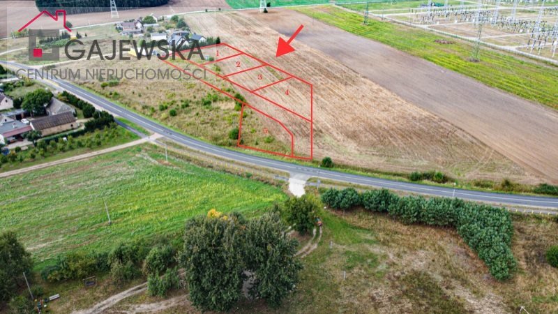 Sprzedam działkę 1400 m² z planem zagospodarowania i domem z dachem dwuspadowym Krzewina  1 400m2 Foto 1