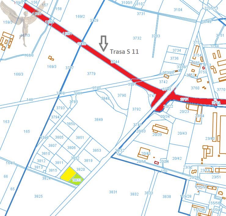 Działka usługowa 6397 m² przy trasie Środa-Września Wielkopolska Środa Wielkopolska  6 397m2 Foto 1