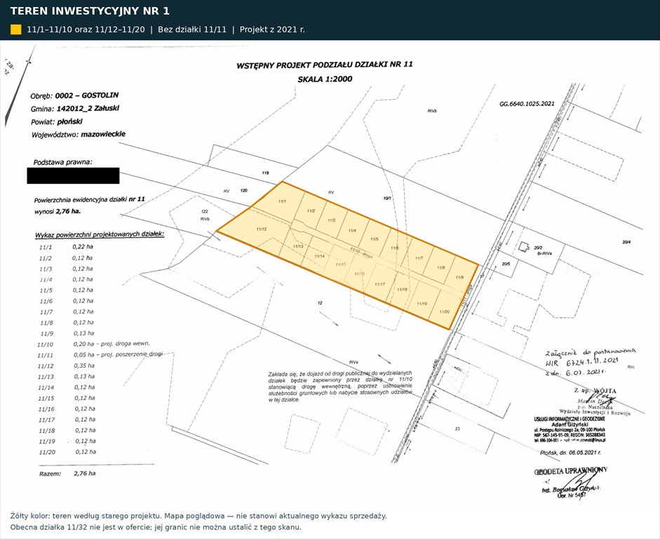 Działka 27 581 m² pod zabudowę w Gostolinie - MPZP i media Gostolin  27 100m2 Foto 1