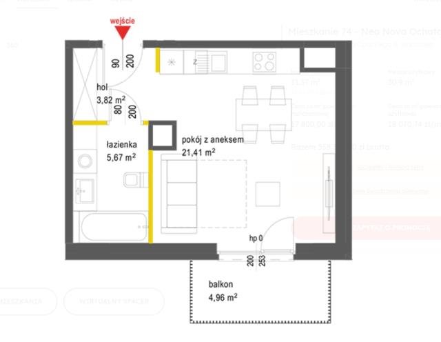 Na sprzedaż nowoczesne 2-pokojowe mieszkanie 42 m² w Warszawie Warszawa, Włochy, Wiktoryn, Łopuszańska  32m2 Foto 1